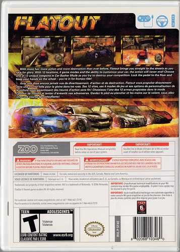 【中古ソフト】Wiiソフト｜海外版｜FLATOUT｜BEEP ゲームグッズ通販